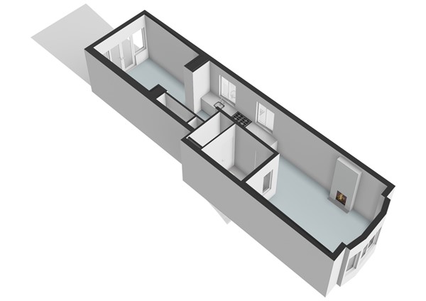 Floorplan - Oude Rijn 86, 2312 HH Leiden